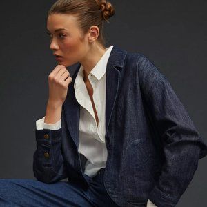 Pilcro Circle Denim Blazer